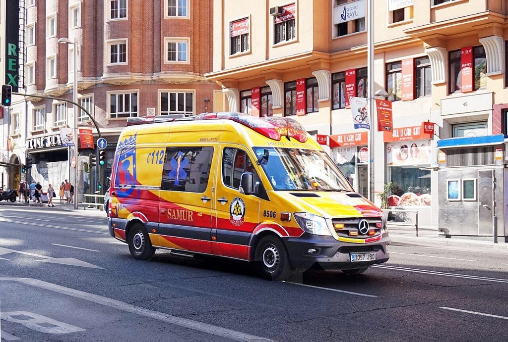 Ambulancia del SAMUR en Madrid