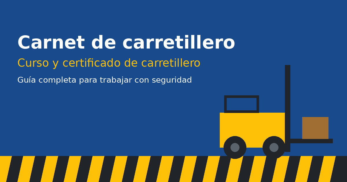 Carnet de carretillero: curso y certificado de carretillero